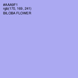 #AAA9F1 - Biloba Flower Color Image